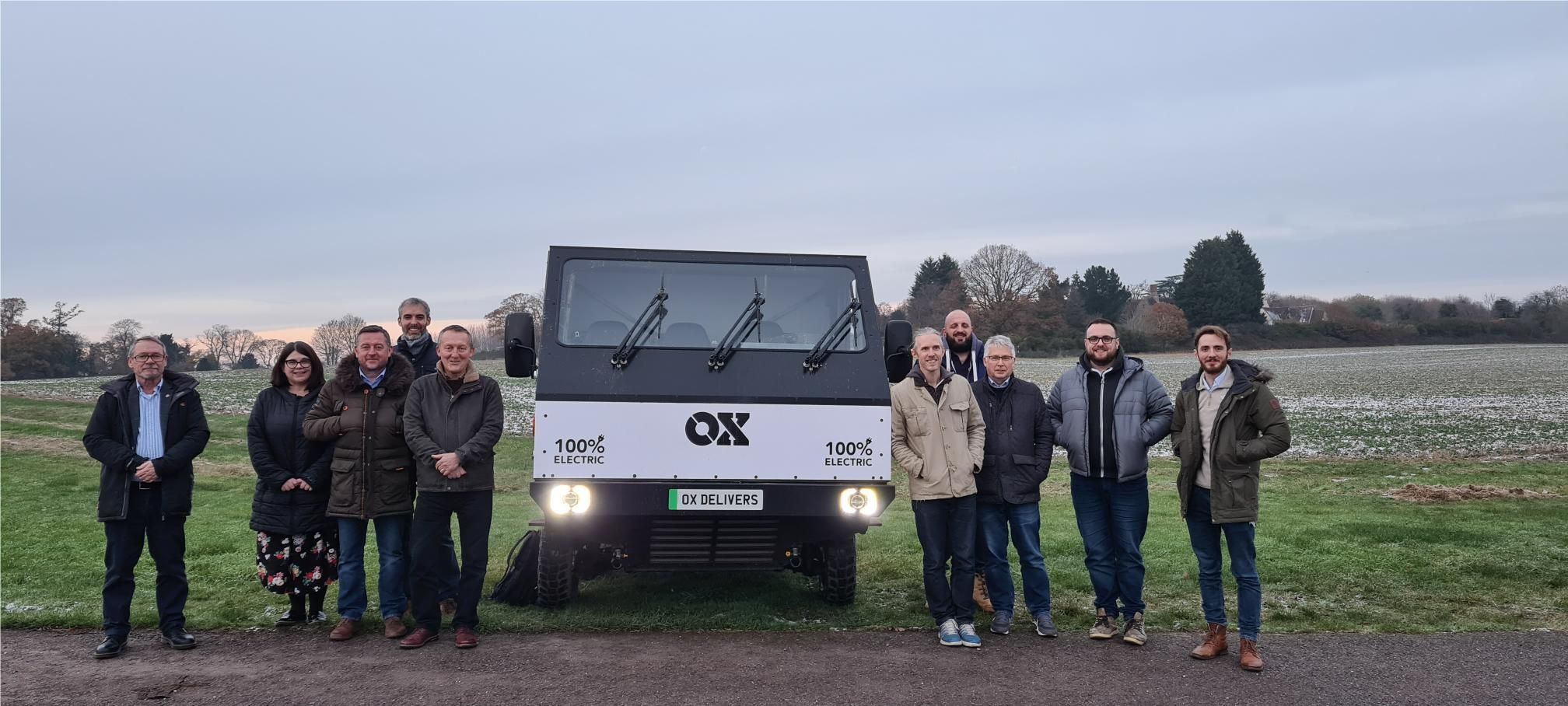 Nick Elkin and his team standing outside the OX Truck